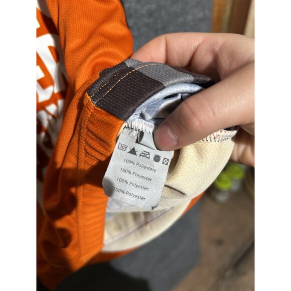 Giordana Cycling Jersey Mens Large Orange Zip Short Sleeve Pockets Texas 4000 - Picture 6 of 7